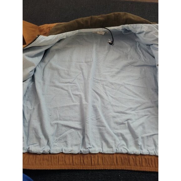 LL Bean Barn Jacket Chore Coat Canvas Wmn L Brown Full Zip USA Made - Picture 10 of 16